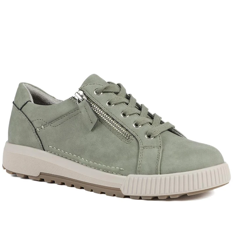 Wide Fit Zip & Lace Trainers - WBINS41019 / 326 929