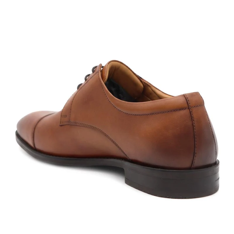 Wide Fit Smart Leather Oxford Shoes - PRFEM44011 / 330 382 - Tan