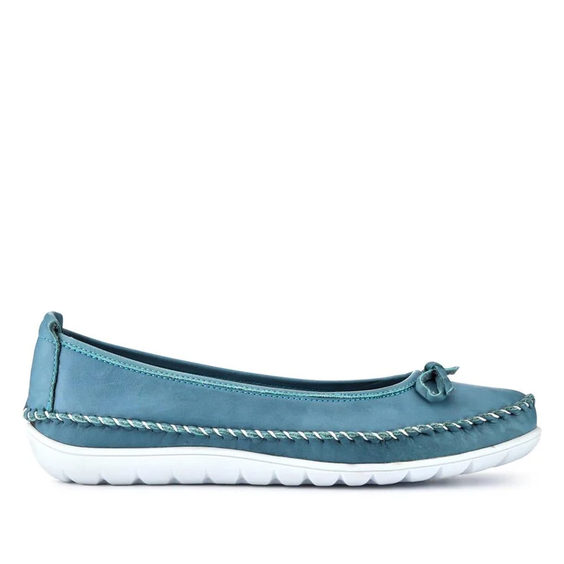 Stitched Leather Pumps - SIMIN41002 / 326 773 - Denim