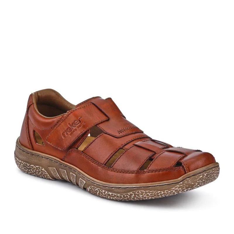 Breathable Leather Touch-Fasten Shoes - RKR41531 / 326 938 - Tan