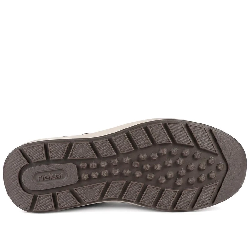 Rieker Extra Wide Zip & Lace Trainers - RKR44509 / 329 909 - Brown