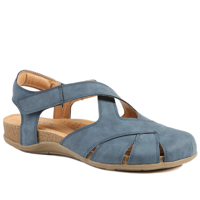 Adjustable Cushioned Sandals - WOIL43023 / 328 998 - Navy