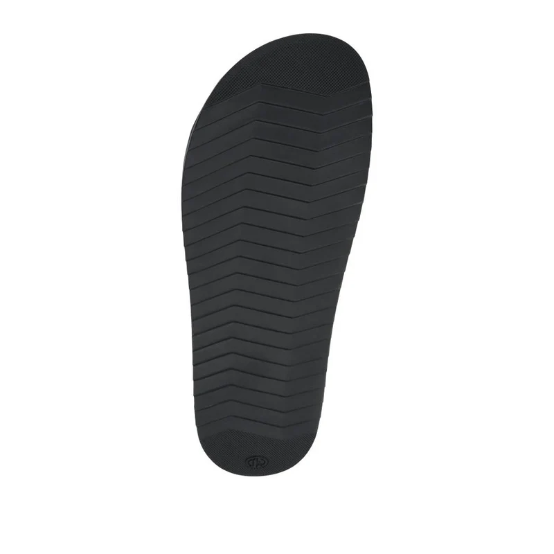 Strappy Leather Slides - JFOOT41009 / 327 467 - Black