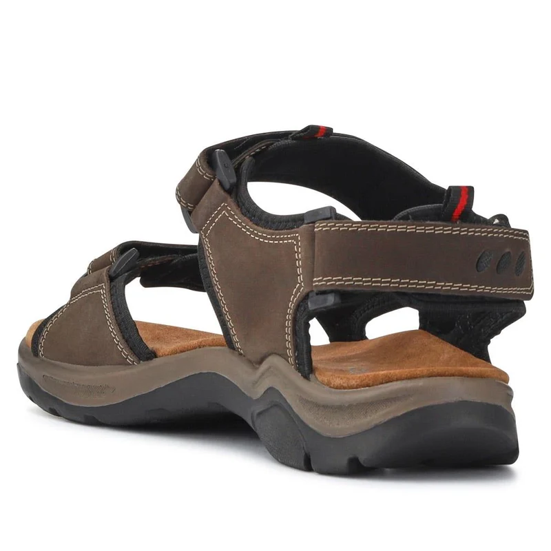 Casual Leather Sandals - DDIN41012 / 327 117 - Brown