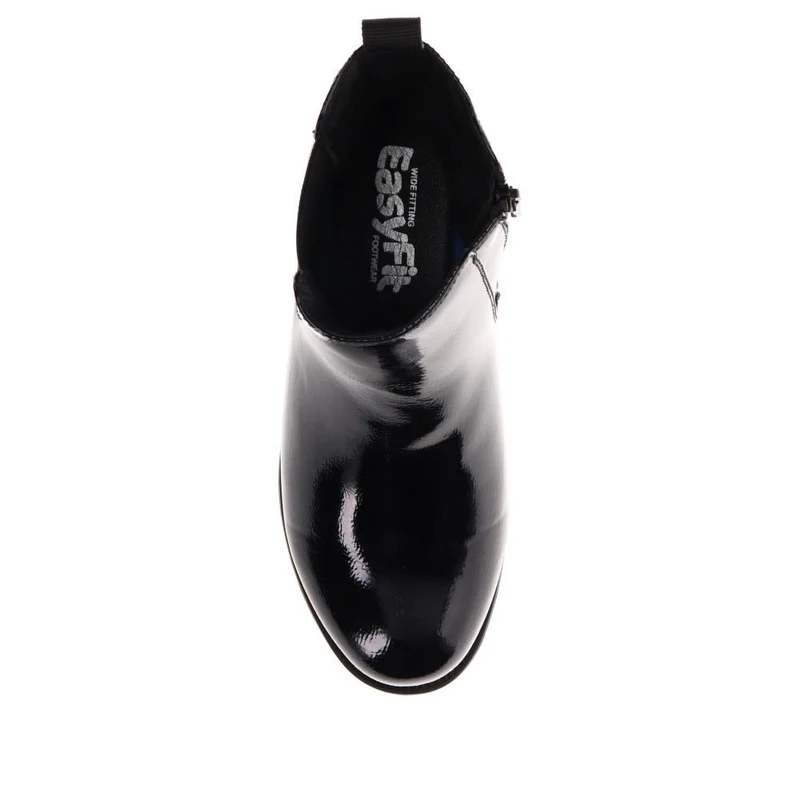 EasyFit Block-Heel Ankle Boots - CARELLA / 326 122 - Black Patent
