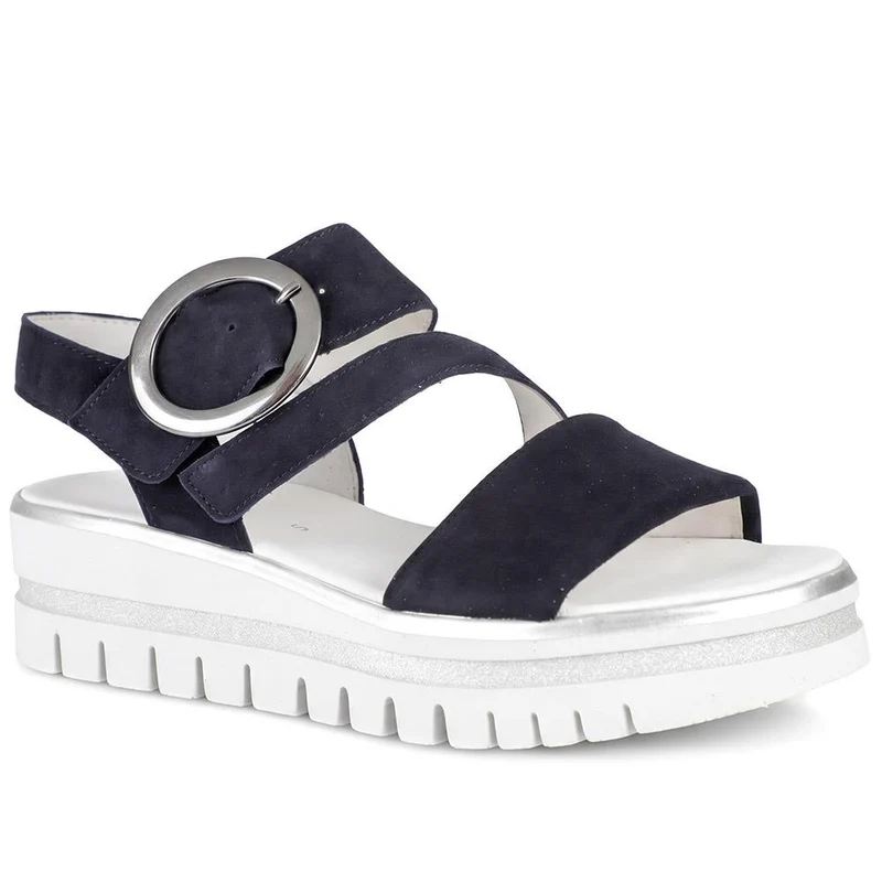 Gabor Chunky Leather Adjustable Sandals - GABC43522 / 330 461 - Navy