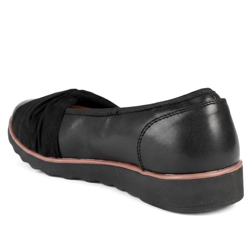Wide Fit Chunky Bow Detailed Pumps - BRK43006 / 329 008 - Black