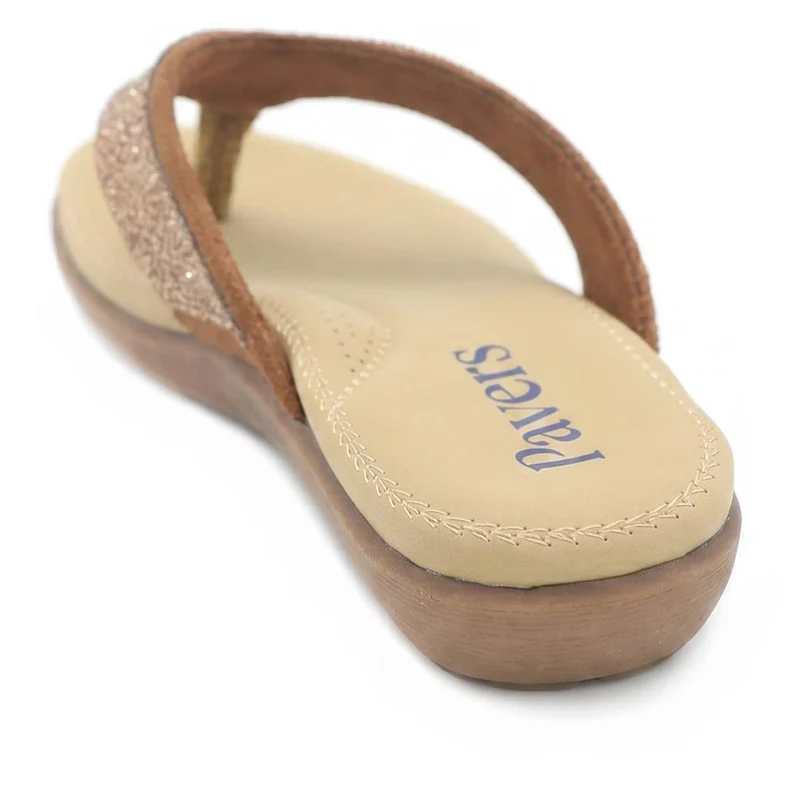 Embellished Toe Post Sandals - BAIZH39079 / 325 558 - Bronze