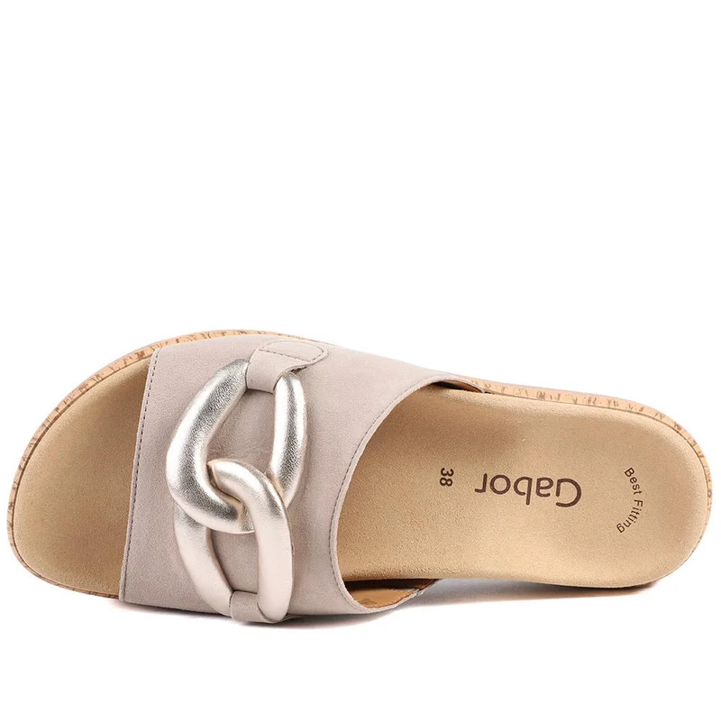 Gabor Leather Platform Sandals - GAB43004 / 328 670 - Natural