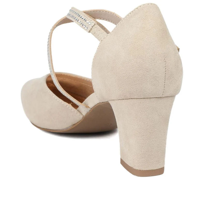Closed-Toe Block Heels - PLAN40011 / 326 163 - Beige