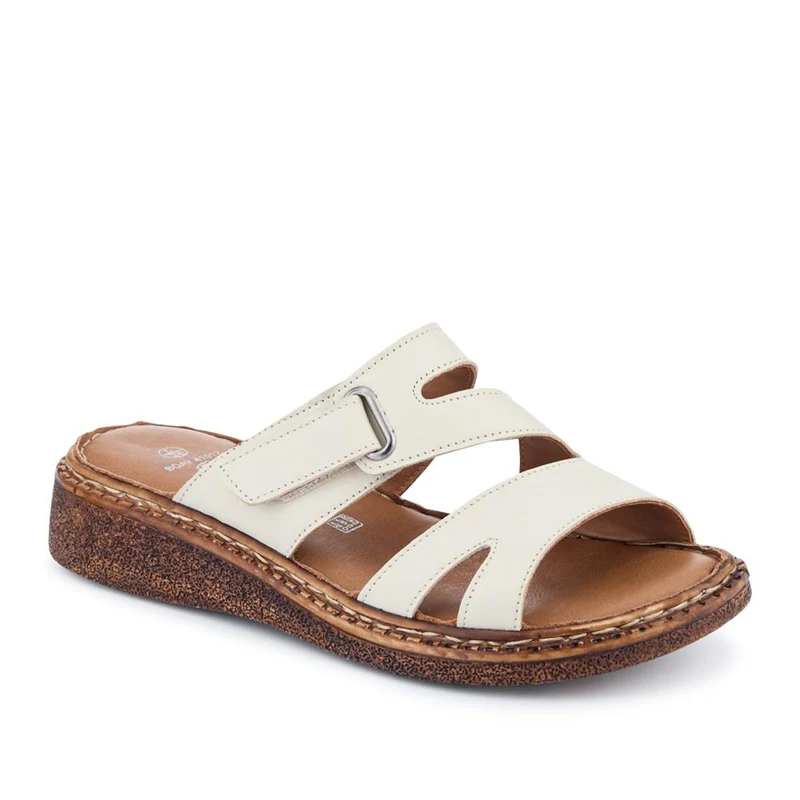 Adjustable Leather Mules - BOAY41012 / 327 606 - Beige