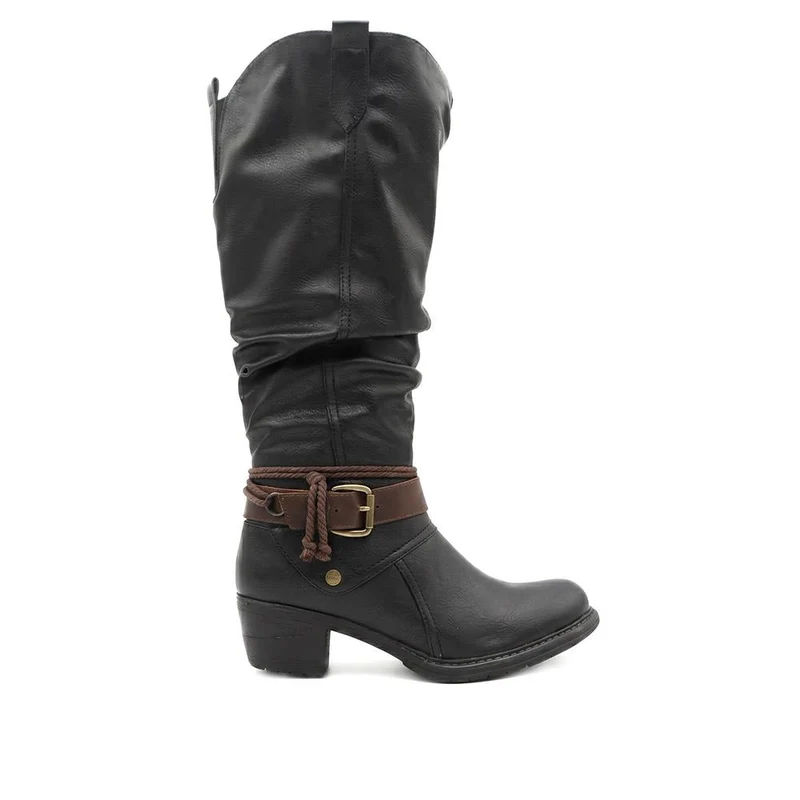 Warm Lined Extra Wide Calf Long Boots - WBINS44041 / 329 999 - Black
