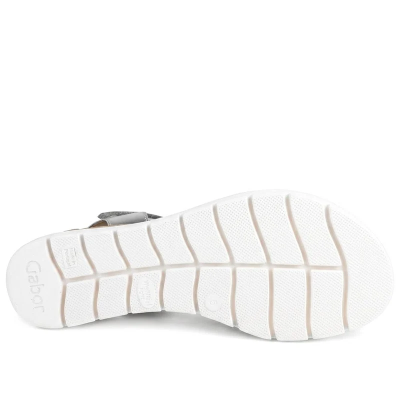 Gabor Leather Adjustable Fastening Sandals - GABC43516 / 330 455 - Silver