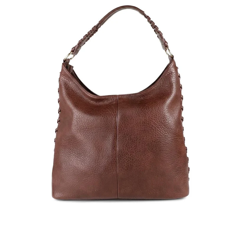 Zip Design Daily Shoulder Bag - HETIA44005 / 329 964 - Brown
