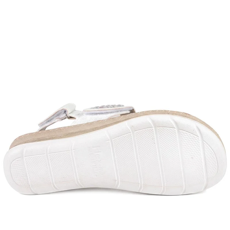 Inblu Triple Touch Fasten Wedge Heel Sandals - INB43063 / 330 713 - White