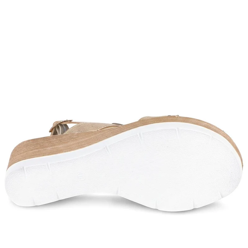 Inblu Wedge Heel Slingback Sandals - INB43062 / 330 712 - Gold
