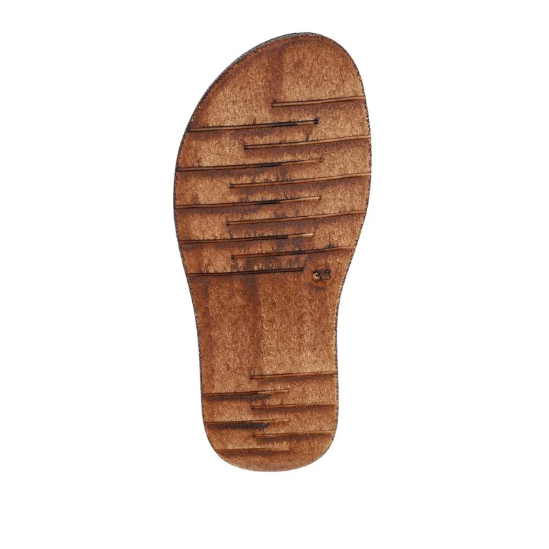 Adjustable Leather Mules - BOAY41012 / 327 606 - Beige