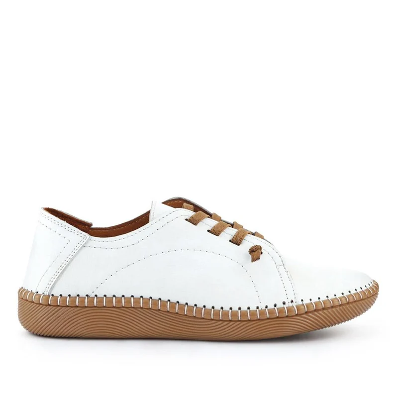 Leather Elasticated Shoes - METIN41013 / 327 303 - White