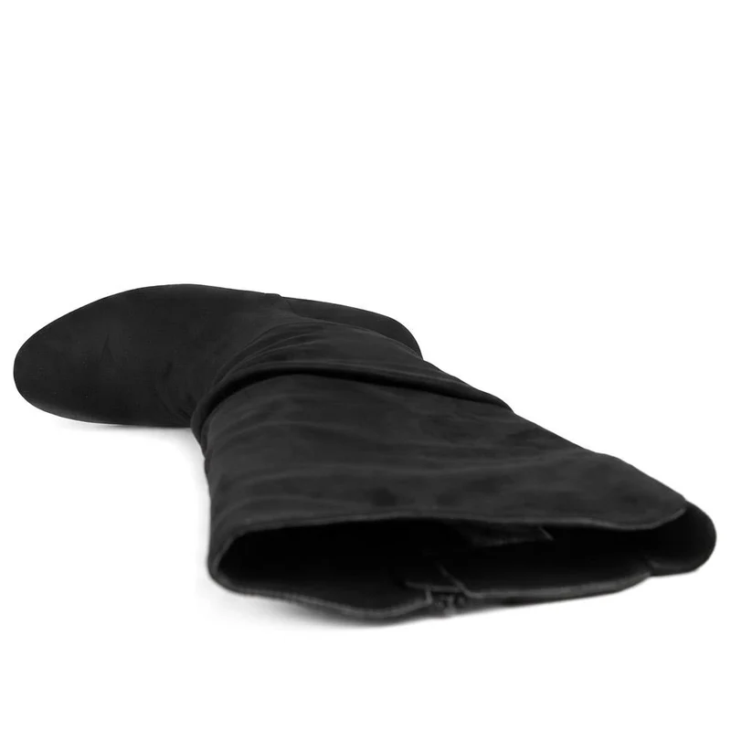 Stylish Warm Lined Slouch Long Boots - WBINS44046 / 329 975 - Black