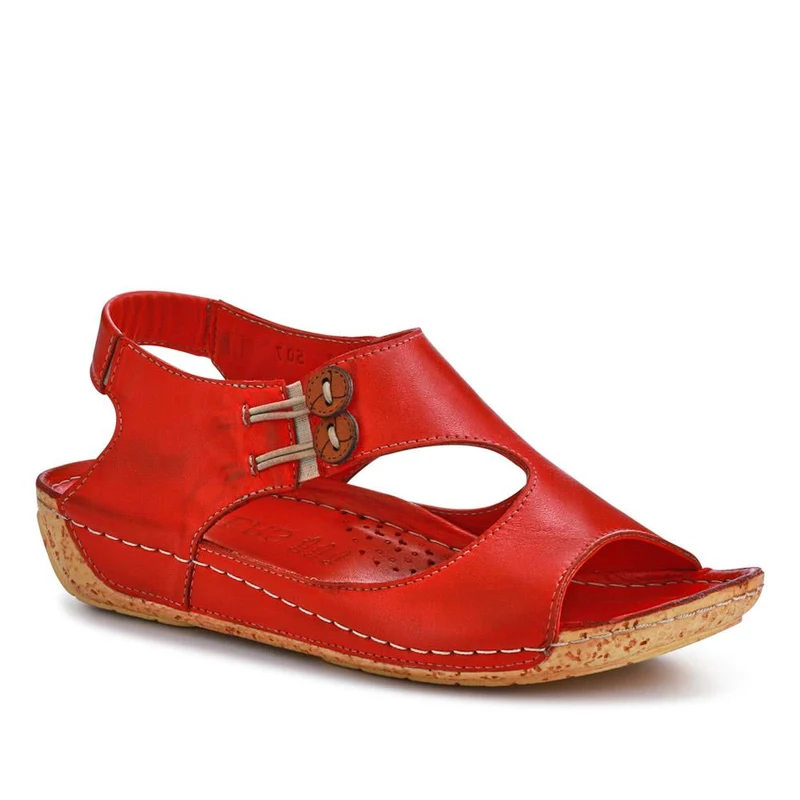 Leather Slip-On Sandals - KARY41004 / 327 532