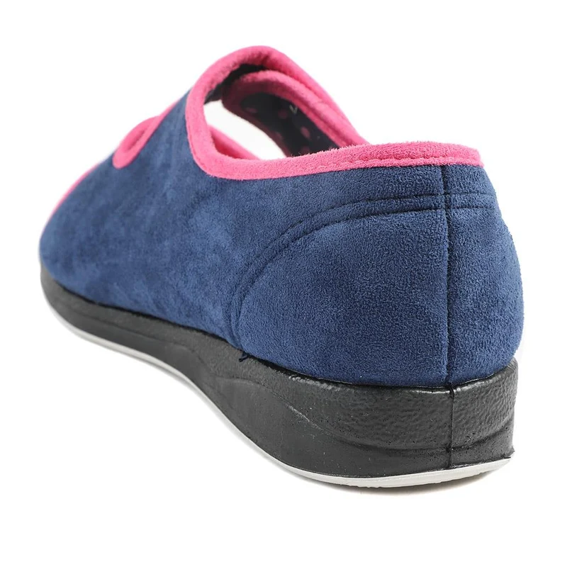 Padders Wide Fit Touch Fasten Slippers - PADQING43005 / 329 402 - Navy