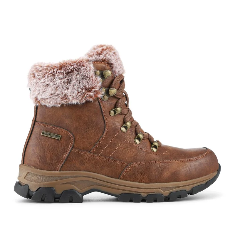 Wide Fit Water Resistant Weather Boots - WOIL40066 / 326 384 - Tan