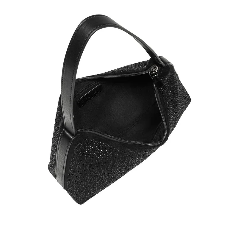 Zip Up Embellished Shoulder Bag - RIM42004 / 328 618 - Black