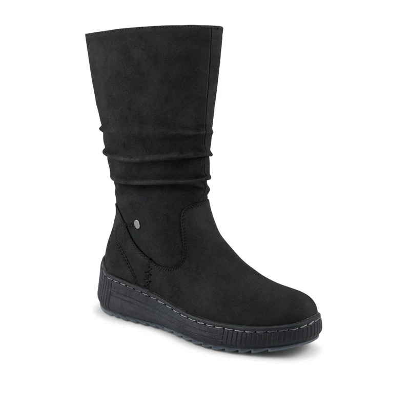 Mid Calf Wedged Slouch Boots - WOIL42052 / 328 495