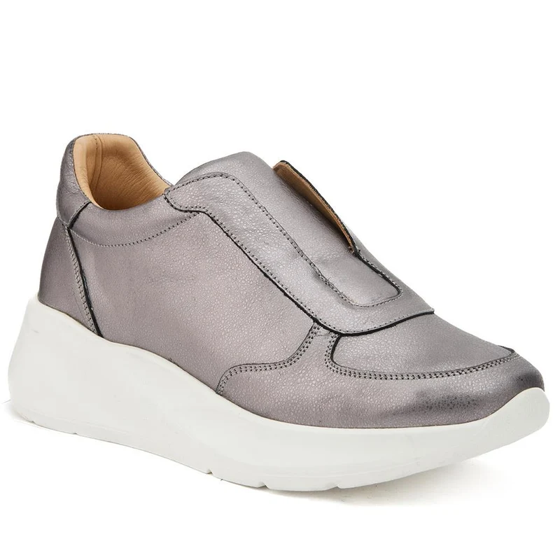 Bartola Leather Trainers - BARTOLA / 326 276 - Pewter