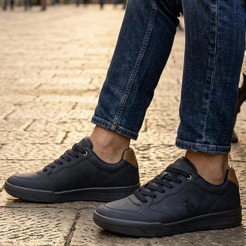 US POLO ASSN Faux Suede Lace Up Trainers - USPOL43004 / 330 391 - Navy