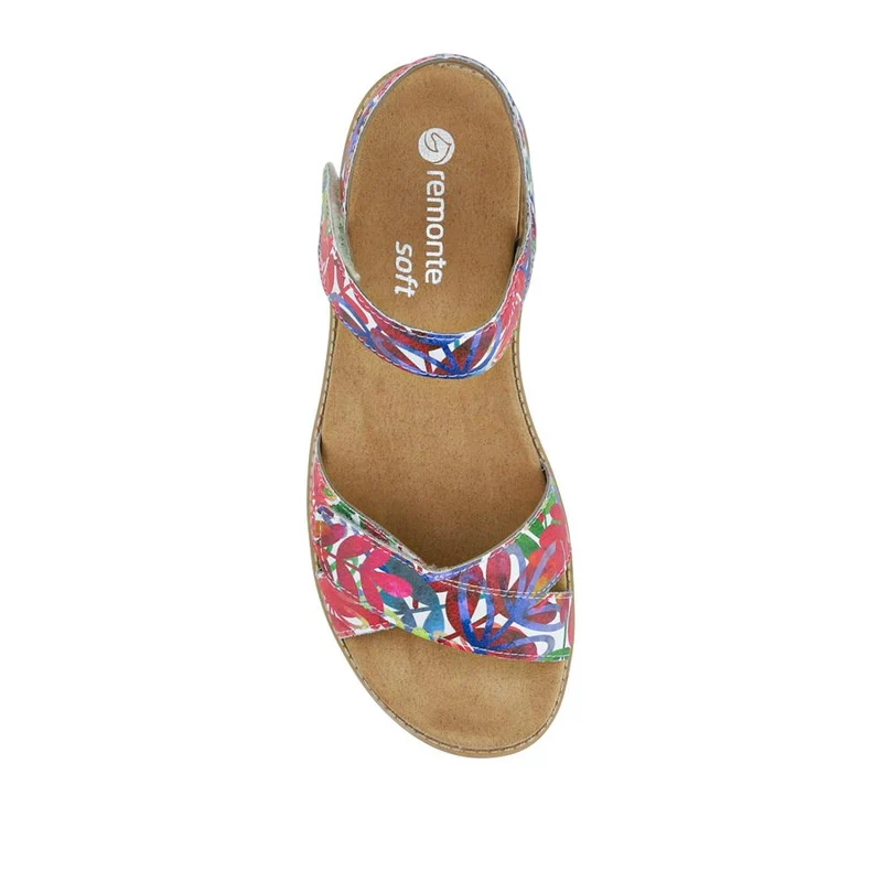 Casual Leather Touch-Fasten Sandals - DRS41507 / 327 086 - Multi