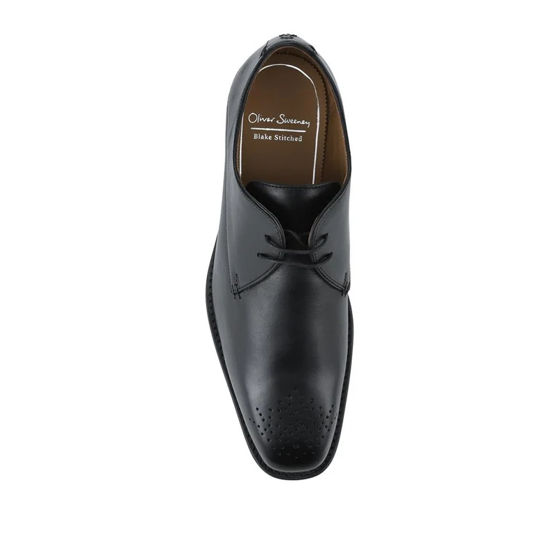 Oliver Sweeney Joel Antiqued Leather Derby Shoes - OLIVR42500 / 328 550 - Black