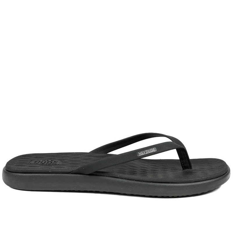 HeyDude Flat Toe Post Flip Flops - GARD43503 / 329 356 - Black