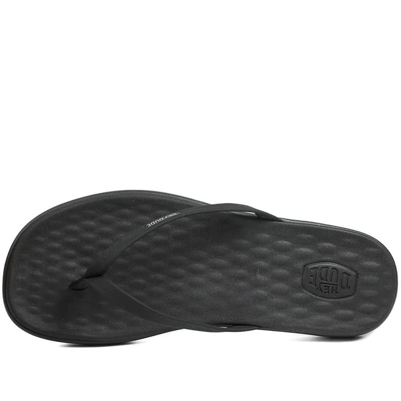 HeyDude Flat Toe Post Flip Flops - GARD43503 / 329 356 - Black