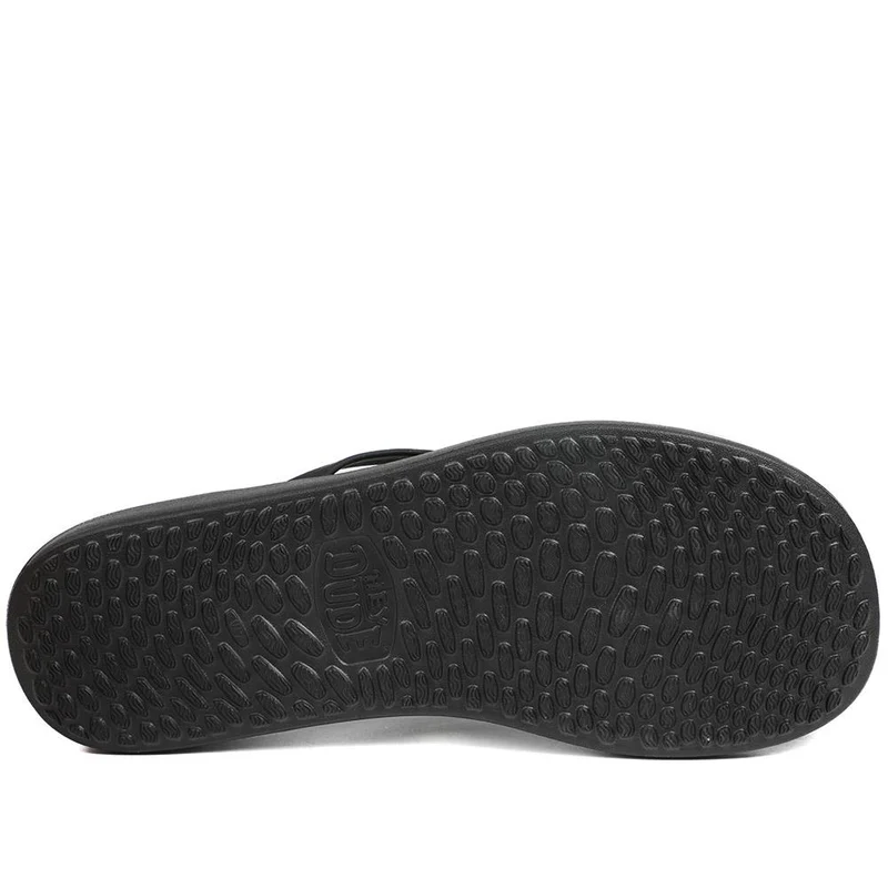 HeyDude Flat Toe Post Flip Flops - GARD43503 / 329 356 - Black