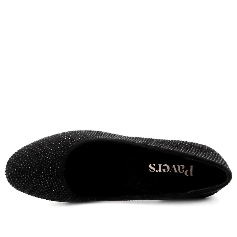 Bellissimo Smart Block Heel Court Shoes - BELWBINS44086 / 329 766 - Black Sparkle