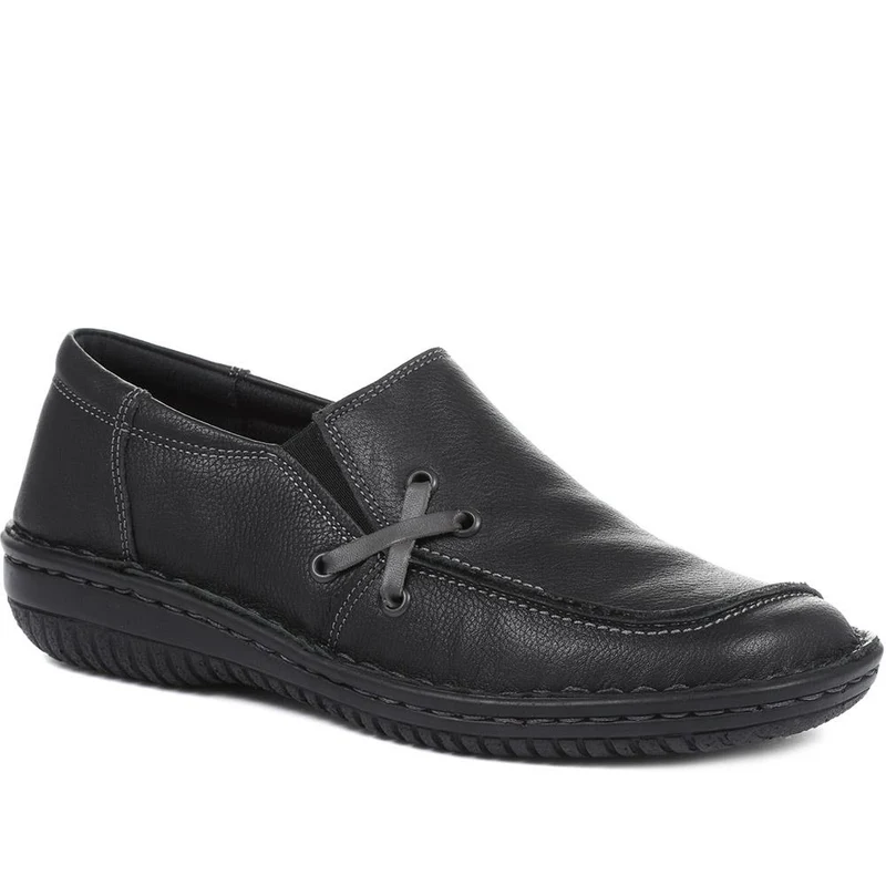 Leather Slip On Shoes - HAK32019 / 319 116