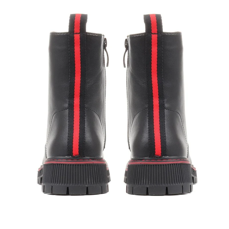Military-Style Ankle Boots - BELWOIL36005 / 323 052 - Black