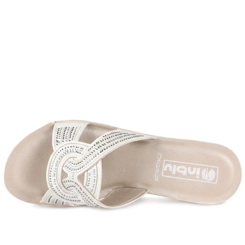 Inblu Embellished Strappy Mule Sandals - INB43066 / 330 716 - Silver