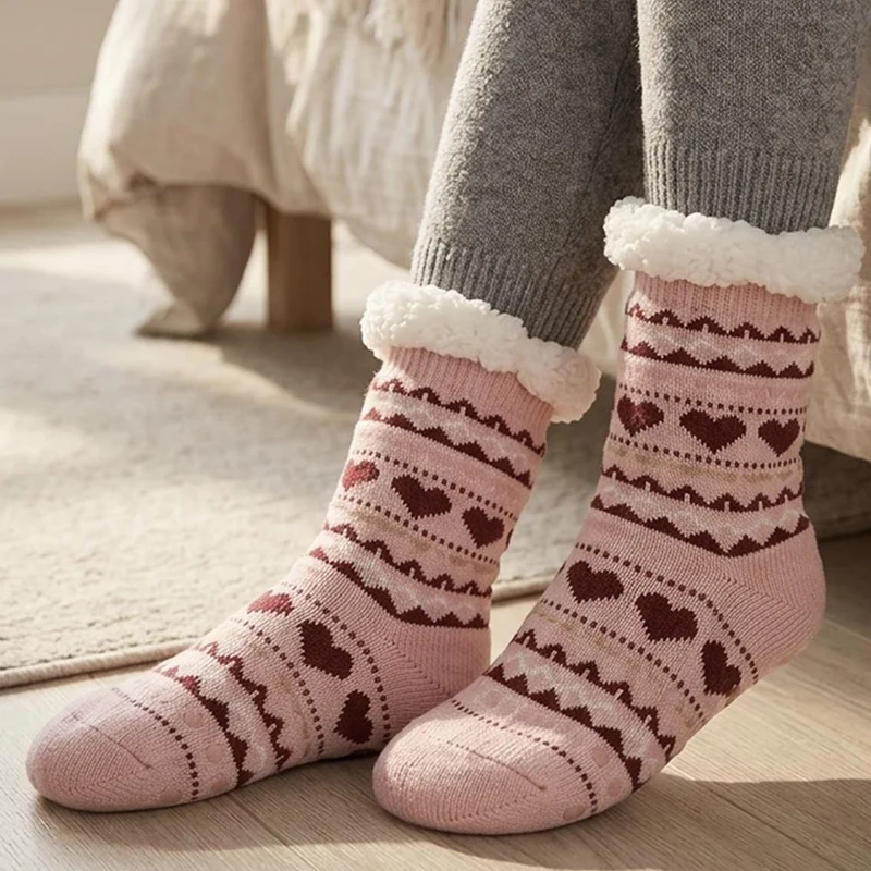 Thick Cosy Ladies Socks - YIWU42003 / 328 139 - Pink Multi