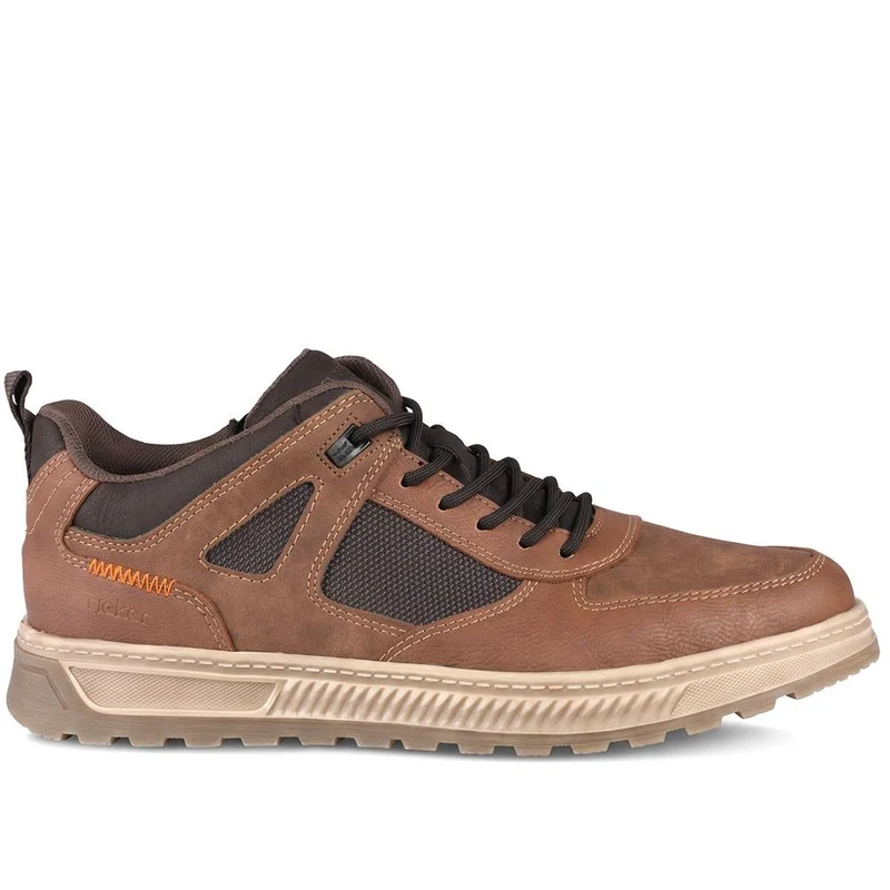 Rieker Zip & Lace Grippy Trainers - RKR44533 / 330 343 - Brown