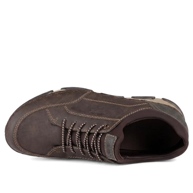Rieker Wide Fit Bungee Lace Slip On Trainers - RKR44518 / 329 910 - Brown
