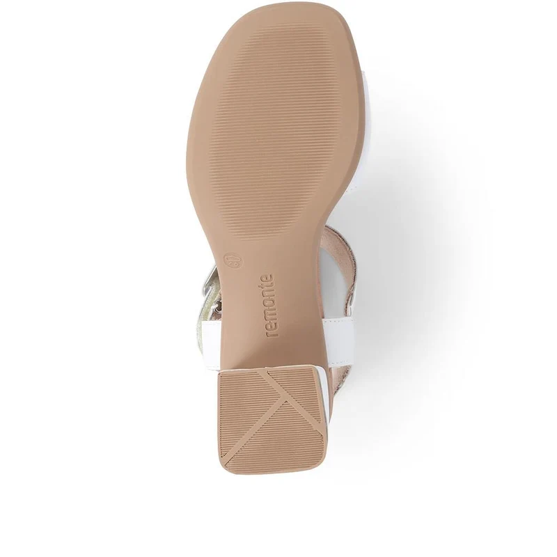 Leather Heeled Sandals - DRS39510 / 325 410 - White