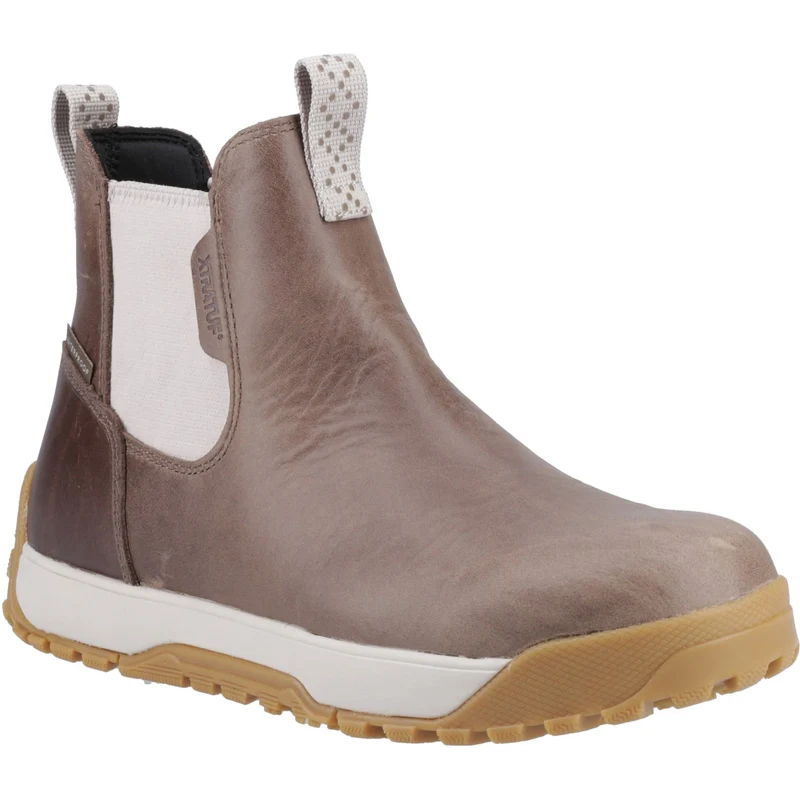 Xtratuf Damen-Ankle-Deckstiefel aus Leder | Stein