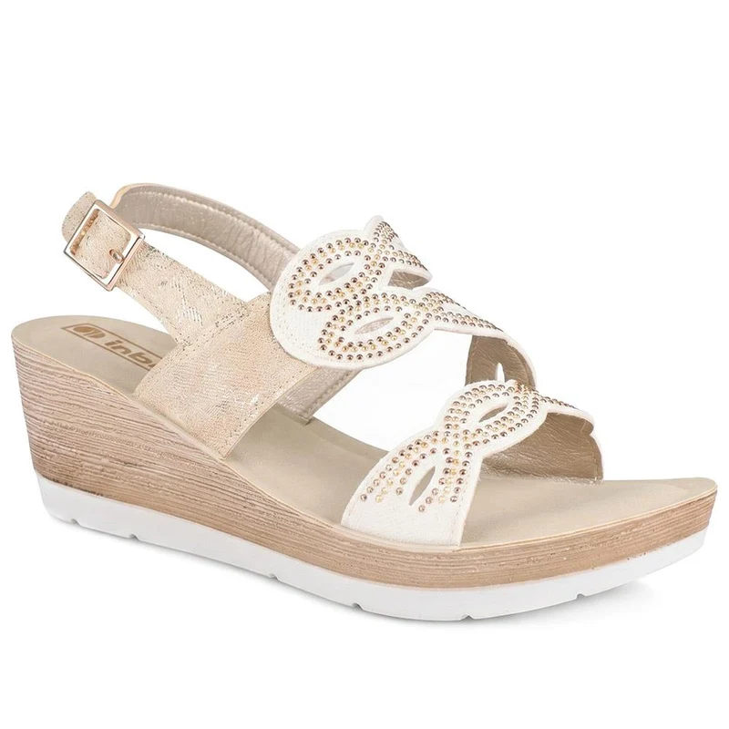 Inblu Wedge Sandals With Rhinestones - INB43051 / 330 370