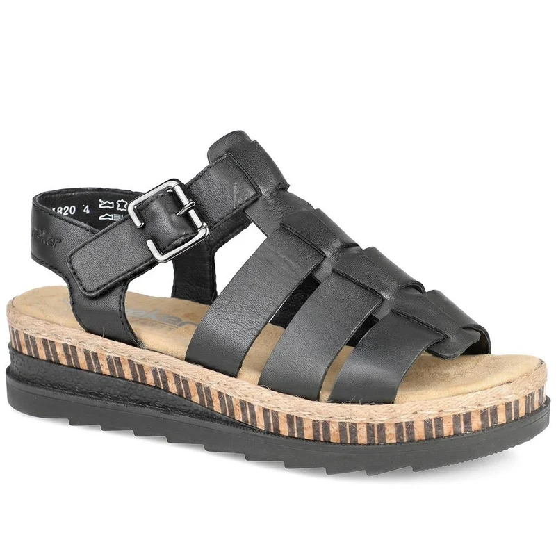 Rieker Antistress Platform Sandals - RKR43582 / 329 451 - Black