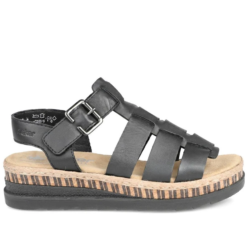 Rieker Antistress Platform Sandals - RKR43582 / 329 451 - Black