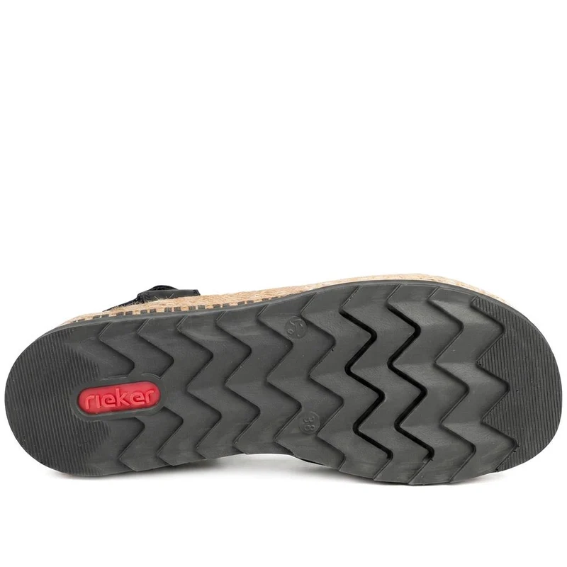 Rieker Antistress Platform Sandals - RKR43582 / 329 451 - Black