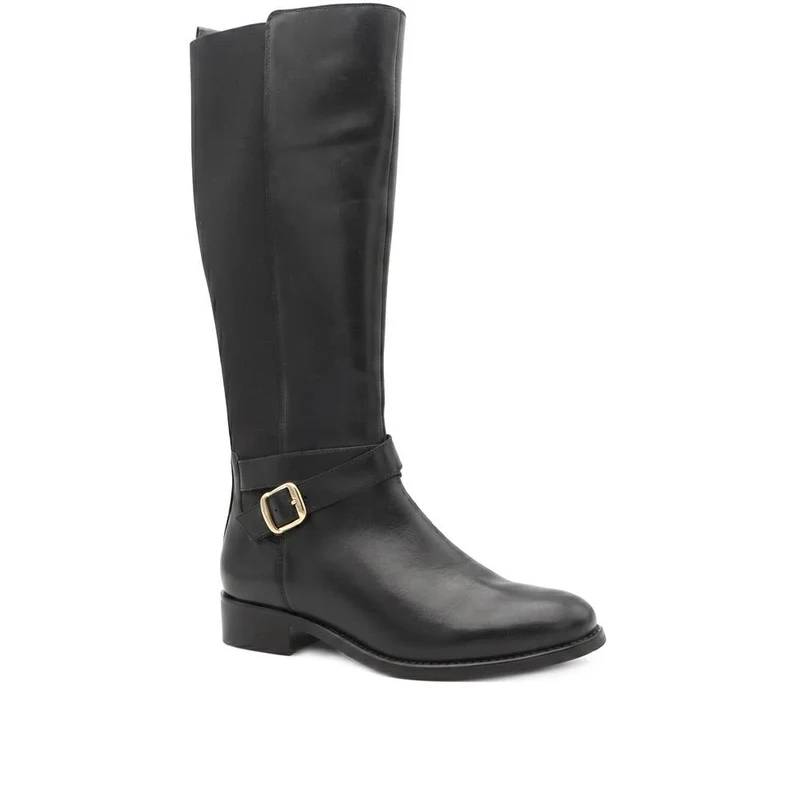Leather Buckle Detailed Long Boots - MINTL44003 / 329 970
