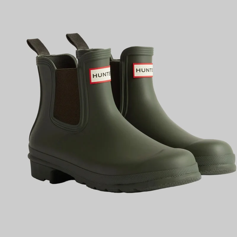 Hunter Damen Original Chelsea Stiefel | Dunkeloliv